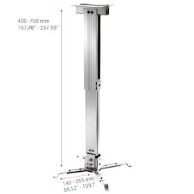 celexon Deckenhalterung universal MultiCel Economy 4070S - silber - 40-70 cm