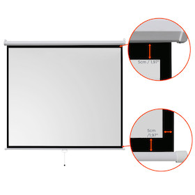celexon basic line Rolloleinwand 240 x 240cm,Leinwand Format 1:1 , Heimkino Leinwand, Beamerleinwand