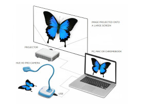 HUE HD Pro, USB-Dokumentenkamera für Windows und Mac, blau