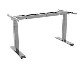 celexon höhenverstellbarer Schreibtisch Pro eAdjust-58123 - grau, inkl. HPL Tischplatte 150 x 75 cm