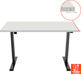 celexon elektrisch höhenverstellbarer Schreibtisch Economy eAdjust-71121 - schwarz, inkl. Tischplatt