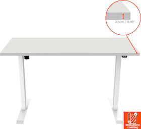 celexon elektrisch höhenverstellbarer Schreibtisch Economy eAdjust-71121 - weiß, inkl. Tischplatte 1