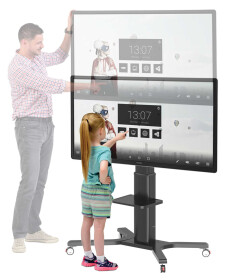 Peerless-AV PR598-M - Elektrisch Höhenverstellbarer Rollständer für 50-98" | max. VESA 800x600 | Tra