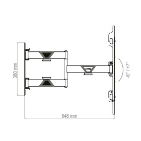 Hagor BrackIT XXL HD II neig- und schwenkbare Wandhalterung für 65 - 98“ | max. VESA 1000x600 | Trag