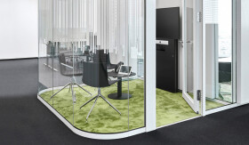 Holzmedia W6 Displaystele M, Front 90cm, Blende für Poly Studio, weiß