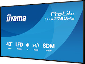 iiyama ProLite LH4375UHS-B2AG 44" 4K Digital Signage Display mit 24/7 Betriebszeit, Android OS, Sign