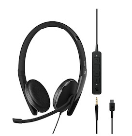 EPOS ADAPT 165T USB-C II - schnurloses Dual Headset mit USB-C + Klinkenstecker 3,5 mm | zertifiziert