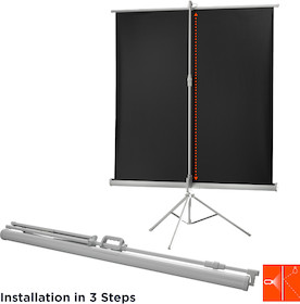 celexon Stativleinwand Economy 219 x 219 cm - White Edition
