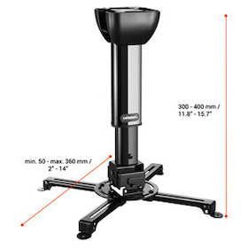 celexon Beamer-Deckenhalterung universal MultiCel Pro 3040 - schwarz - 30-40 cm