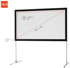 celexon Faltrahmen Leinwand Mobil Expert 406 x 228cm, Frontprojektion - Demoleinwand