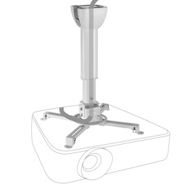 celexon Beamer-Deckenhalterung universal MultiCel Pro 4060 - weiß - 40-60 cm