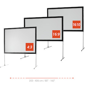 celexon Faltrahmen Leinwand Mobil Expert 406 x 228cm, Frontprojektion - Demoleinwand