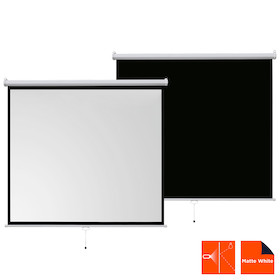 celexon basic line Rolloleinwand 240 x 240cm,Leinwand Format 1:1 , Heimkino Leinwand, Beamerleinwand
