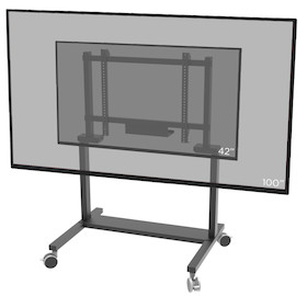 celexon Professional elektrisch höhenverstellbarer Display Rollwagen Adjust-42100MB - 65cm - Demo