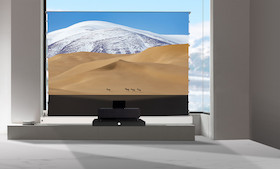 celexon UST Hochkontrast Bodenscheren Leinwand - HomeCinema Plus, 100" weiß