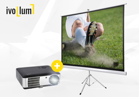 Bundle: 1x HBP-3000 & 1x celexon Basic Stativleinwand 200 x 200