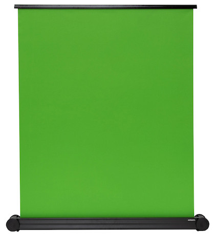 celexon Mobile Chroma Key Green Screen 150 x 180 cm für Zoom-Calls, Tiktok Content & Streaming