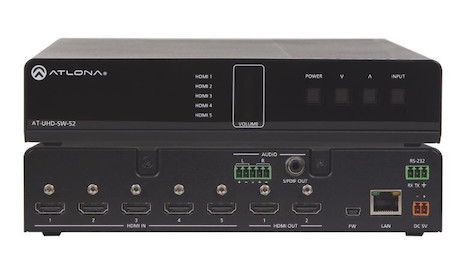 Atlona AT-UHD-SW-52 HDMI Switcher 5 X 2