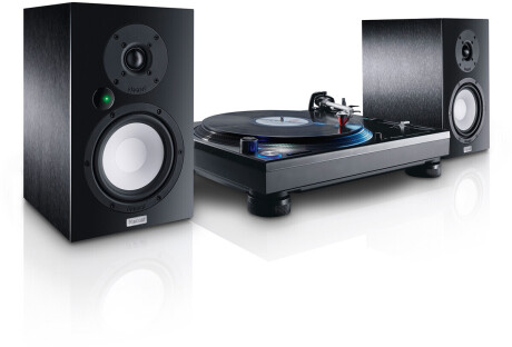 Magnat Multi Monitor 220 Vollaktives Bluetooth-Stereolautsprecher-Set mit Phonoeingang, schwarz