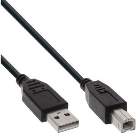 InLine USB 2.0 Kabel, A an B, schwarz, 0,3m