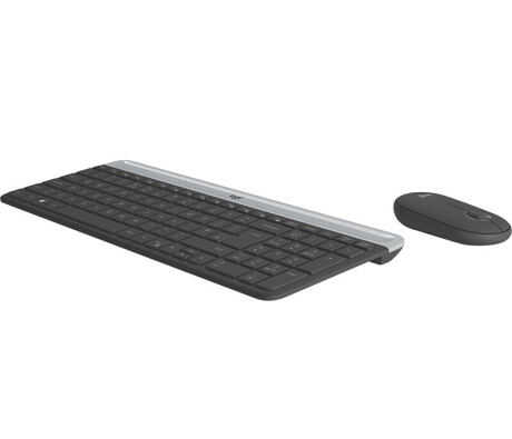 Logitech MK470 Slim Combo Set - Tastatur und Maus - kabellos - grau