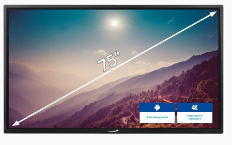 Legamaster e-Screen ETX-7520 75'' interaktives Touch Display mit UHD Auflösung