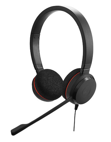 Jabra Evolve 20 MS Duo - Zertifiziert für Skype for Business StereoHeadset für VoIP-Softphone