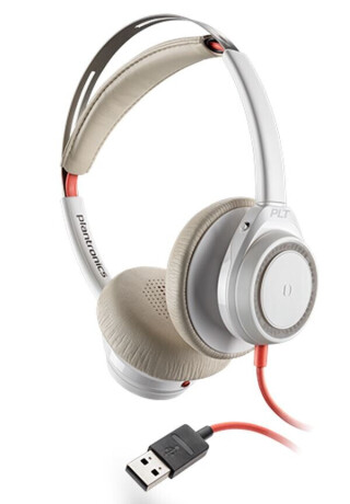 Plantronics Blackwire 7225 - Schnurgebundenes Stereo-Headset ohne Mikrofonarm, weiss