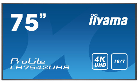 iiyama PROLITE LH7542UHS-B1 75'' Digital Signage Display mit 4K UHD