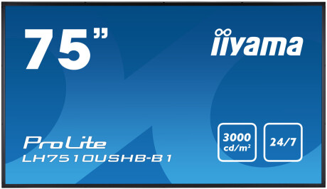 iiyama PROLITE LH7510USHB-B1 75'' Digital Signage Display mit 4K UHD Auflösung