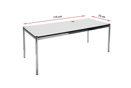 USM Haller Tisch 175x75 inkl. Kabelauslass - Demoware in gebrauchtem Zustand (B52)