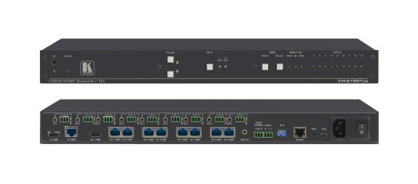 VM-218DTxr2x1: 8 4K60 4:2:0 HDMI & Extended–Reach HDBaseT mit Ethernet, RS–232, IR und Stereo Audio