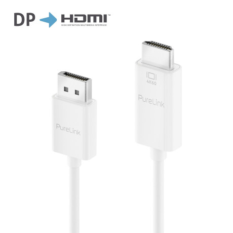 Purelink IS2000- DisplayPort auf HDMI Kabel 4k 2m weiß