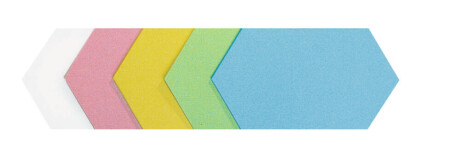 Legamaster Moderationskarte Sechseck 165 x 295 mm, sortiert, 100 St.