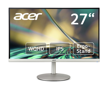 Acer CBL272U ZeroFrame Monitor 27", WQHD, IPS, 1ms, silber