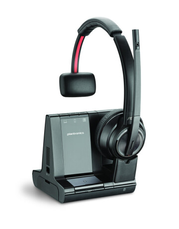 Poly SAVI 8210 W8210/A Office Headset - Schnurloses DECT-Headset-System mit integriertem Active Nois