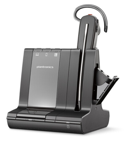 Poly SAVI 8245 S8245 Office Headset - Schnurloses DECT-Headset-System mit integriertem Active Noise