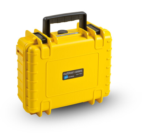 B&W Hartschalenkoffer Typ 1000 mit Würfelschaum, gelb