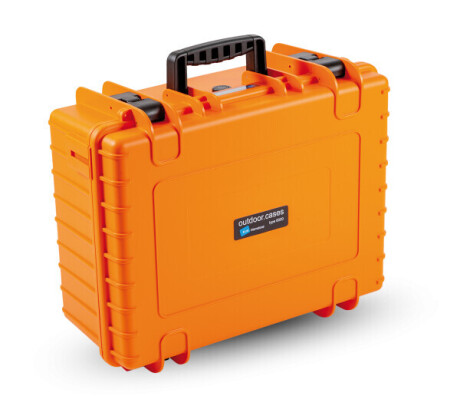 B&W Hartschalenkoffer Typ 6000 mit Würfelschaum, orange