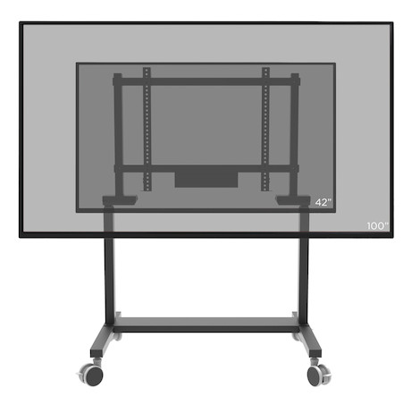 celexon Professional elektrisch höhenverstellbarer Display Rollwagen Adjust-42100MB - 65cm