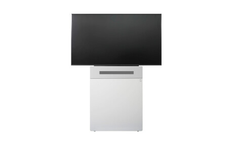 Holzmedia W6 Displaystele M, Front 80cm, Blende für Jabra Panacast 50, weiß