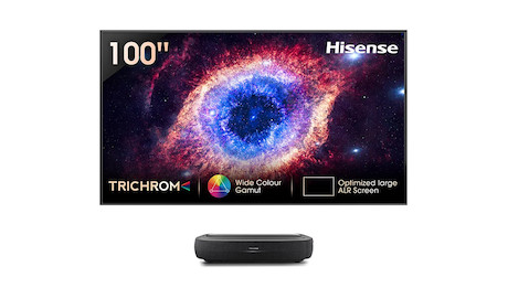 Hisense 100L9HD Trichroma Laser TV inkl. 120" ALR Fresnel Daylight Screen