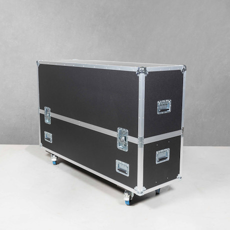 Casetec Flightcase für zwei Flachbildschirme 65"