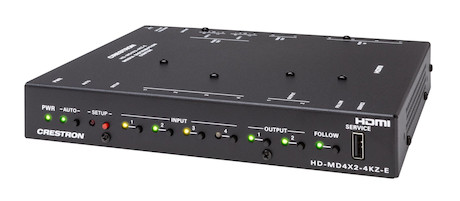 Crestron HD-MD4X2-4KZ-E 4x2 4K60 4:4:4 HDR AV Switcher - Demo