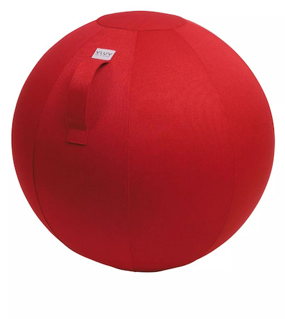 VLUV “BOL LEIV” Sitzball mit Stoffbezug 60 - 65 cm in Ruby - Demoware