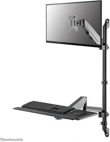 Neomounts WL90-325BL1 wandmontierter Sitz-Steh-Arbeitsplatz