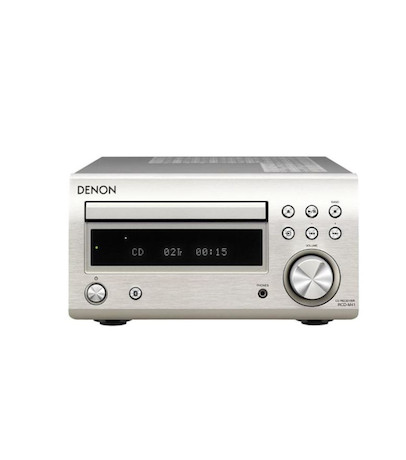 Denon RCD-M41 HiFi 2.1-Kanal mit 30W Verstärker, silber