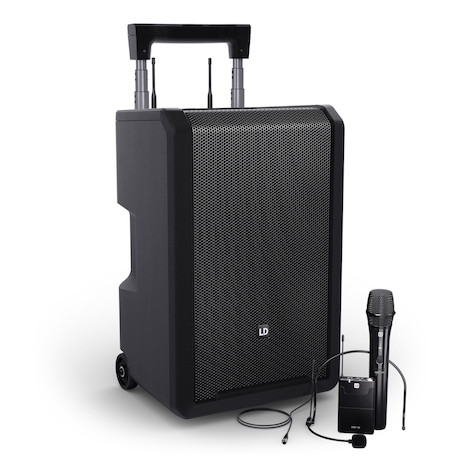 LD Systems ANNY 10 HBH 2 B8 10" Mobiler Bluetooth® PA-Lautsprecher mit Akku, Mixer, 1x Funkmikrofon