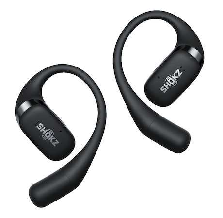 SHOKZ OpenFit Open-Ear-Design Bluetooth Kopfhörer mit 28 Stunden Wiedergabezeit | Farbe: Schwarz
