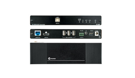 Kramer TP-590T 4K60 4:2:0 HDMI–Transmitter mit USB, RS–232 und IR über HDBaseT 2.0 mit langer Reichw